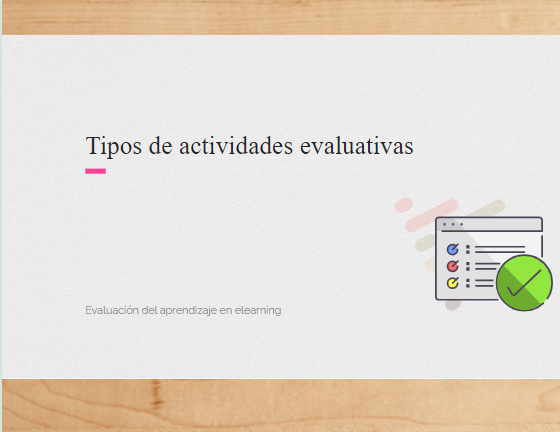 Actividades evaluativas y de aprendizaje