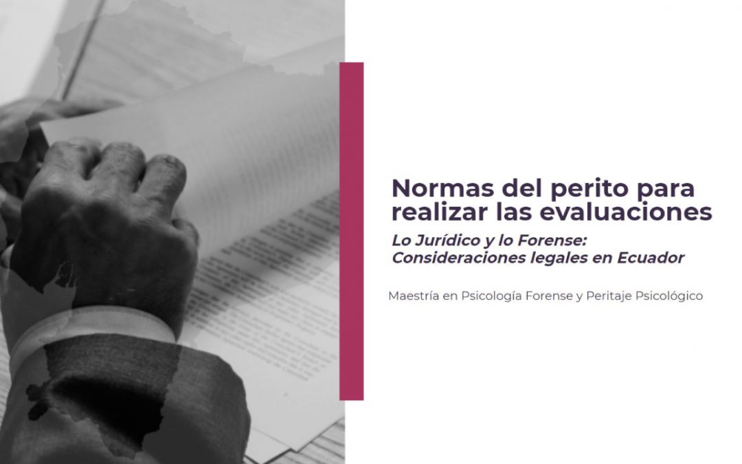 Normas del Perito para Realizar las Evaluaciones