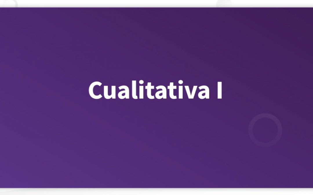 Investigación Cualitativa I