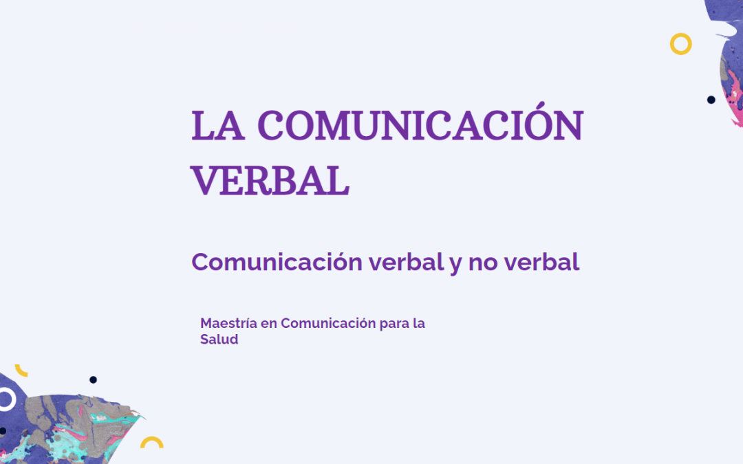 La comunicación verbal