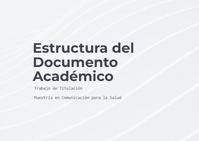 Estructura del Documento Académico
