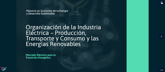 Organización de la Industria Eléctrica – Producción, Transporte y Consumo y las Energías Renovables